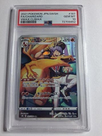 Pokémon Graded card - Charizard #187 Full art, Foil - PSA 10, Nieuw