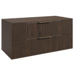 Wastafelkast Rimini 100 cm - Walnoot Bruin - Badmeubel, Huis en Inrichting, Verzenden, Nieuw, Wastafelkast