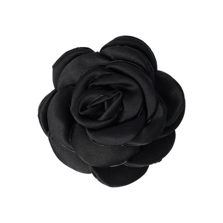 Haarspeld Duckklem 8cm – Haarbloem Roos – Zwart, Sieraden, Tassen en Uiterlijk, Uiterlijk | Haarverzorging