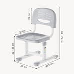Kinderstoel Sauda bureaustoel 63-75x36x46 cm lichtgrijs en w, Kinderen en Baby's, Kinderstoelen, Verzenden, Nieuw
