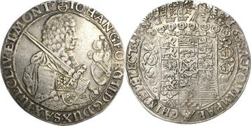 Taler, daalder 1666, Sachsen-kurlinie ab 1547 (albertiner..., Verzenden