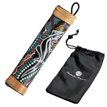 Rainstick 20cm beschilderd mooi geluid inclusief tasje, Verzenden, Nieuw, Ontdekken, Met geluid