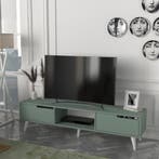 Tv-meubel Kullila 160x35x40 cm groen en wit [en.casa], Huis en Inrichting, Kasten | Dressoirs, Verzenden, Nieuw