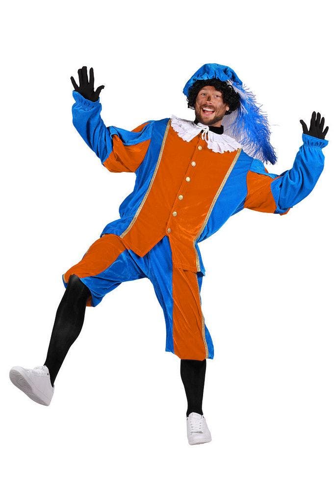 Piet Polyester A Turquoise-Oranje - M, Diversen, Sinterklaas, Verzenden