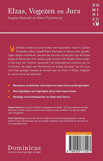 Elzas, Vogezen en Jura / Dominicus 9789025777227, Boeken, Verzenden, Zo goed als nieuw, Angela Heetvelt