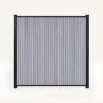 ACTIE - Premium Composiet Schutting Verticaal Rhombus Grijs, Ophalen of Verzenden, Nieuw, Kunststof, 1 tot 2 meter