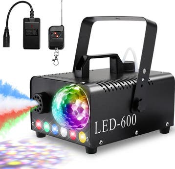 Halloween Rookmachine RGB LED | Tweedekansje | OP=OP, Ophalen of Verzenden, Nieuw, Rookmachine, Stroboscoopeffect