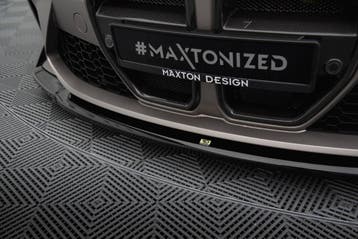 Maxton Front Splitter V.4 CSL-Look BMW M4 G82 / G82 Facelift, Auto diversen, Verzenden