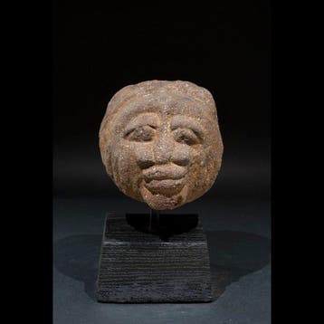 Antropomorf hoofd - Met tentoonstellingscatalogus - Yoruba -