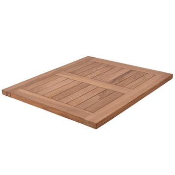 Teakhouten terras tafelblad rechthoek 70 x 60 cm - teak, Ophalen of Verzenden, Nieuw in verpakking, Meubilair