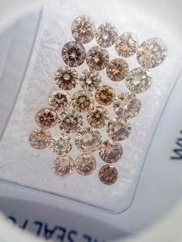 Zonder minimumprijs - 25 pcs Diamant (Natuurlijk gekleurd) -, Nieuw