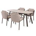 Manolo Barolo dining tuinset 180x95xH75 cm 5 delig keramiek, Tuin en Terras, Tuinsets en Loungesets, Ophalen of Verzenden, Nieuw
