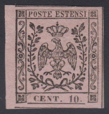 Italiaanse oude staten - Modena 1852 - 10 centesimi, Gestempeld