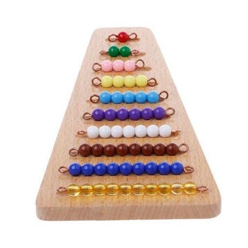 Montessori kralenstaafje paars 6 kralen kunststof (per staaf, Verzenden, Nieuw