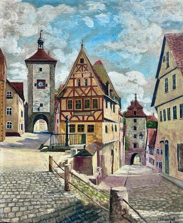 Martin Felderhoff (XX) - Das Plönlein in Rothenburg ob der