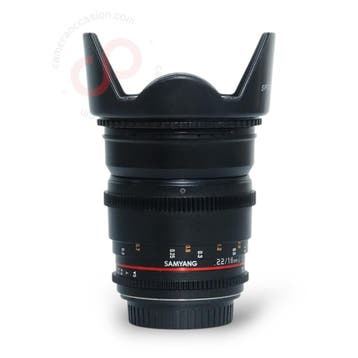 Samyang 16mm 2.2 ED AS UMC CSII Canon nr. 2522, Ophalen of Verzenden, Zo goed als nieuw, Toebehoren