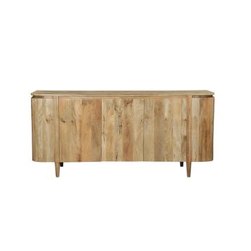 Dressoir Mangohout Ovalis 180 cm, Verzenden, Nieuw, Overige houtsoorten, Industriële meubels