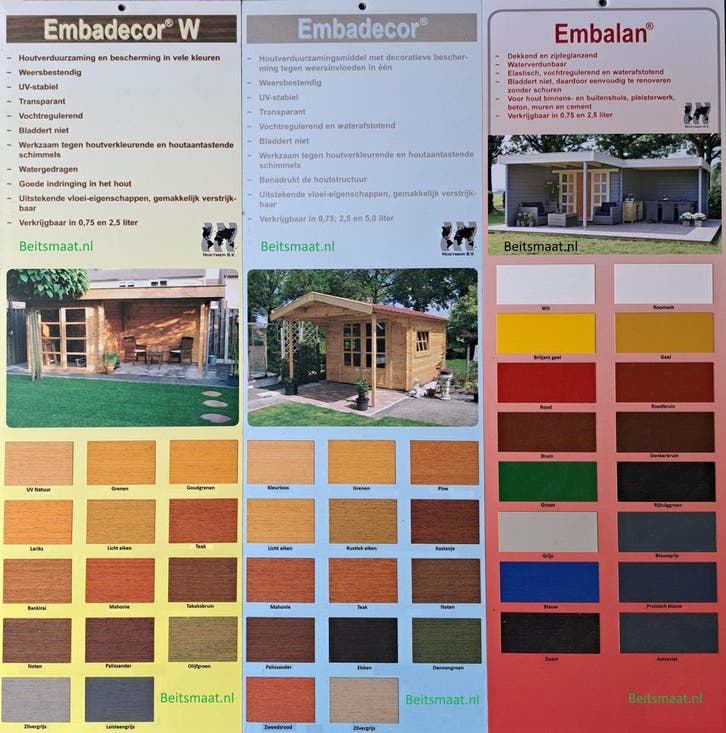 Beits Embadecor W, Doe-het-zelf en Verbouw, Verf, Beits en Lak, Beits, Nieuw, Minder dan 5 liter, Verzenden