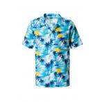 Blauwe Tropische Blouse Palmboom, Ophalen of Verzenden, Nieuw