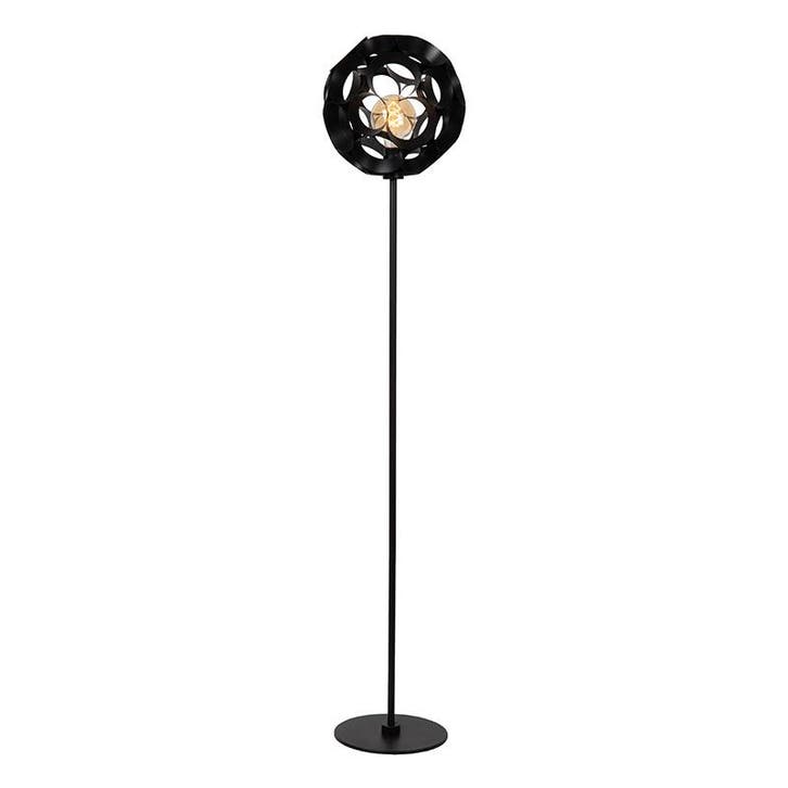 Zwarte vloerlamp modern, Hannelore, Huis en Inrichting, Lampen | Vloerlampen, Nieuw, Metaal, 150 tot 200 cm, Ophalen of Verzenden