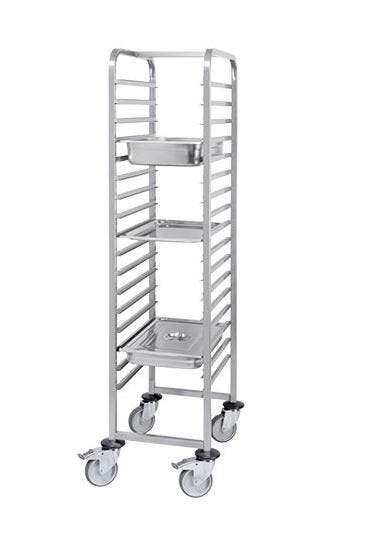 Regaalwagen EMGA RVS 17x GN 1/1 – 171x45,5x63,5cm – Extr, Zakelijke goederen, Horeca | Meubilair en Inrichting, Verzenden