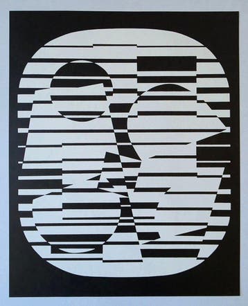 Victor Vasarely (1906-1997) - Zeta - 1955, tirage de