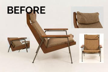 Restauratie Fauteuil | Rob Parry | Sixty Fruits, Ophalen of Verzenden, Zo goed als nieuw, Metaal, Vintage, deens, mid-century, retro, modern