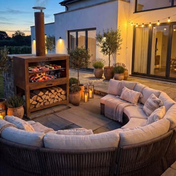 ASH Firegrill 2-1 BBQ en buitenhaard cortenstaal, Verzenden, Nieuw