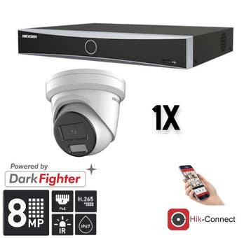 Hikvision Set 1x Turret 8MP + Recorder &, Ophalen of Verzenden, Nieuw