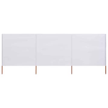 vidaXL Windscherm 3-panelen 400x80 cm stof zandwit, Verzenden, Nieuw