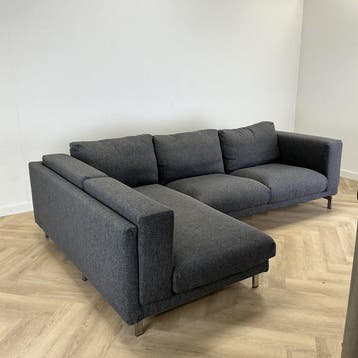 Ikea Nockeby hoekbank, (hxbxd) 68x280x172 cm, antraciet, Ophalen of Verzenden, Gebruikt, Bureau
