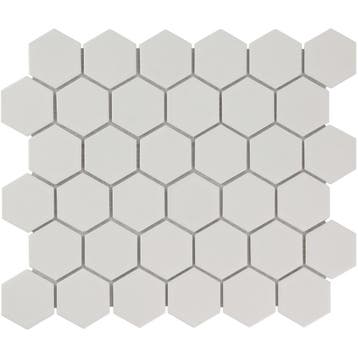 Wand & Vloer Mozaïek Tegels Factory Hexagon Keramiek Wit..., Keramiek, Nieuw, Ophalen of Verzenden, 20 tot 40 cm