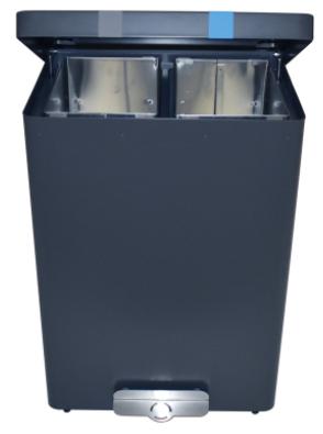 Bekerafvalbak | grafietgrijs | 68 liter | aluminium, Zakelijke goederen, Horeca | Keukenapparatuur, Verzenden