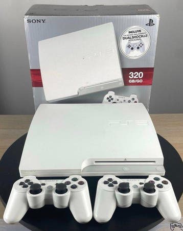 Sony - PlayStation 3 Slim - Classic White 320GB - 2 original, Nieuw