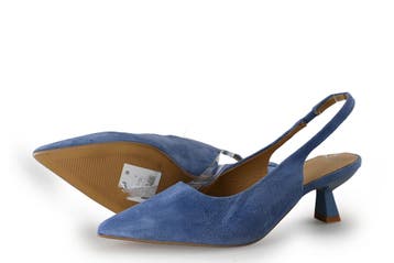 Manfield Slingbacks in maat 38 Blauw, Kleding | Dames, Manfield, Gedragen, Verzenden, Blauw