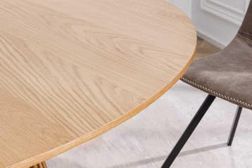 Ronde eettafel VALHALLA WOOD 140cm naturel eiken kolomvoet -, Ophalen of Verzenden, Nieuw
