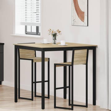 vidaXL Staande Bartafel Bewerkt hout Vierkant, Huis en Inrichting, Verzenden, Nieuw