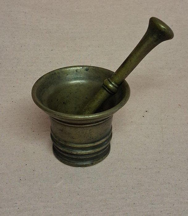 Vijzel en stamper - Brons, Antiek en Kunst, Kunst | Designobjecten