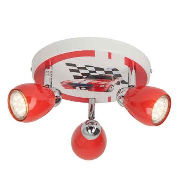 Jongenskamer plafondlamp Vidal, Met race auto, Ophalen of Verzenden, Nieuw