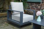 Avellino stoel bank loungeset 4 delig antraciet aluminium, Ophalen of Verzenden, Nieuw, Aluminium