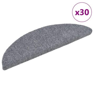 vidaXL Trapmatten Zelfklevend 30 stuks 56x17x3 cm Lichtgrijs, Doe-het-zelf en Verbouw, Ladders en Trappen, Verzenden, Nieuw