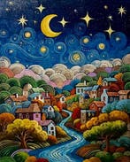 L. Costa (XX-XXI) - Sinfonia Notturna al Chiaro di Luna, Antiek en Kunst