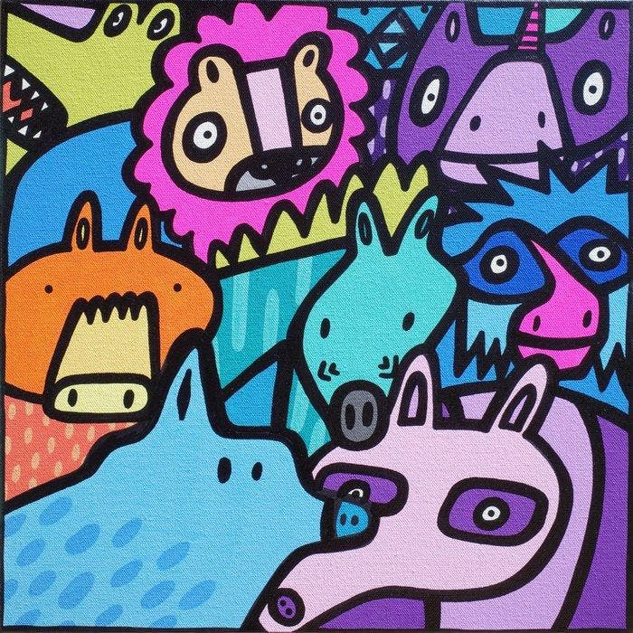Kev Munday - Small Safari, Antiek en Kunst, Kunst | Schilderijen | Modern