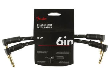 Fender Deluxe patch kabels zwart tweed (2 stuks), Verzenden, Nieuw