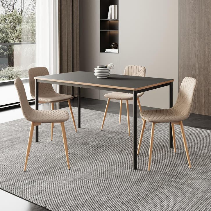 Eetkamerset tafel Lindesberg 140x80 cm met stoelen Köfering, Huis en Inrichting, Tafels | Eettafels, Verzenden