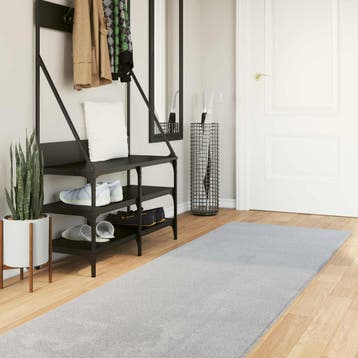 vidaXL Medium pile zachte en wasbare tapijt HUARTE Grijs 80, Verzenden, Nieuw, Grijs
