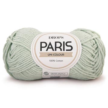 DROPS Paris Uni Colour - 21 mintgroen - Katoen Garen, Ophalen of Verzenden, Nieuw