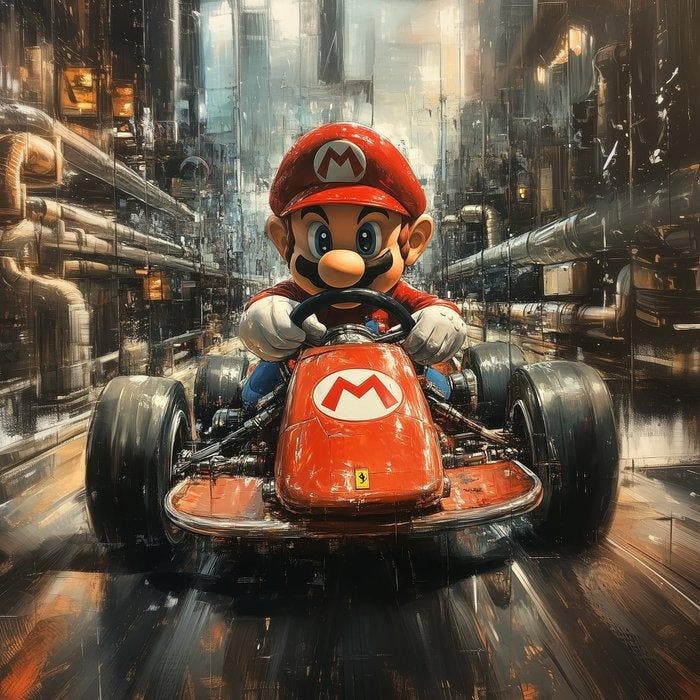 I_KONIQ - Mario kart drives the red Ferrari, Spelcomputers en Games, Spelcomputers | Overige Accessoires