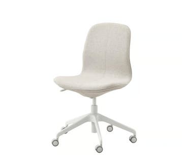 10x Ikea Langfjall stoel Wit / Beige Gebruikt, Gebruikt, Beige, Bureaustoel