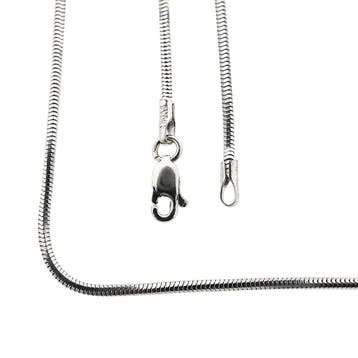 Witgouden slangen schakelketting, Ophalen of Verzenden, Gebruikt, Goud, Goud